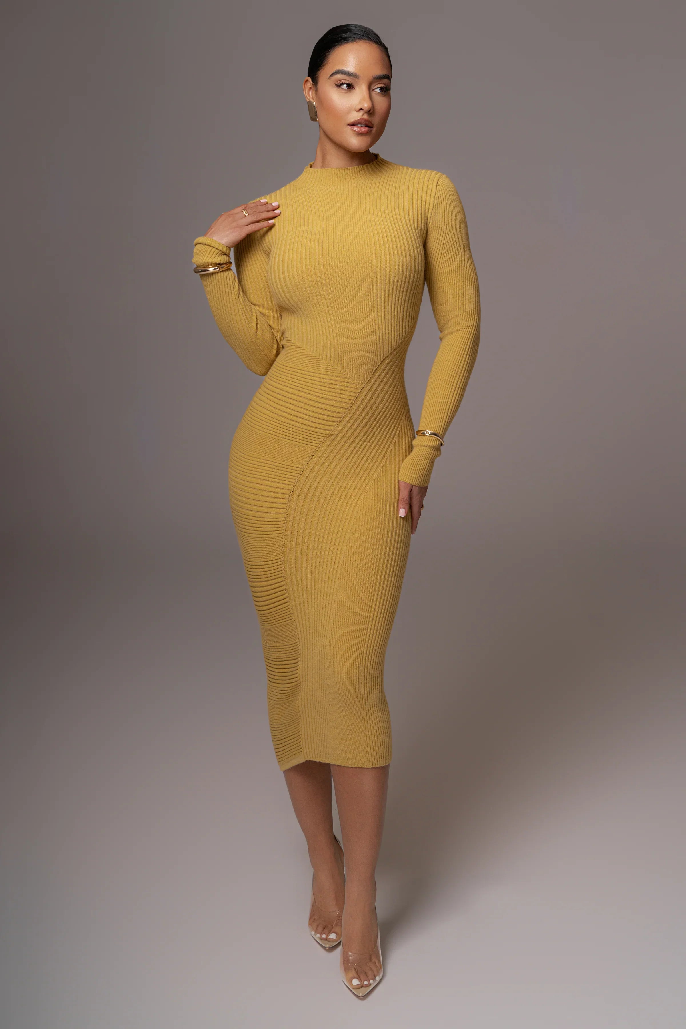 Robe Midi Eliz Vert Citron