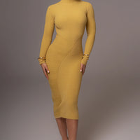 Robe Midi Eliz Vert Citron
