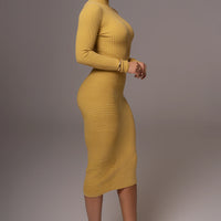 Robe Midi Eliz Vert Citron