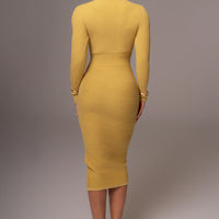 Robe Midi Eliz Vert Citron