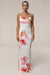 ROBE LONGUE ÉCLAT DE SOLEIL FLORALE IVOIRE