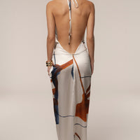 ROBE MIDI SATINÉE MALIBU IVOIRE