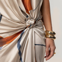 ROBE MIDI SATINÉE MALIBU IVOIRE