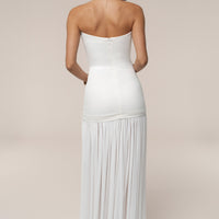 ROBE MAXI CIELO À CONTRASTES BLANCHE