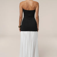ROBE MAXI CIELO À CONTRASTES NOIRE