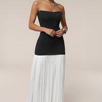 ROBE MAXI CIELO À CONTRASTES NOIRE