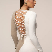 Robe No Hard Feelings Beige/Ivoire