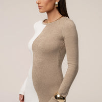 Robe No Hard Feelings Beige/Ivoire