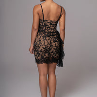 Robe Mini Marilyn en Dentelle Noire