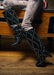 Bottes Noires Cloutées de Luxe