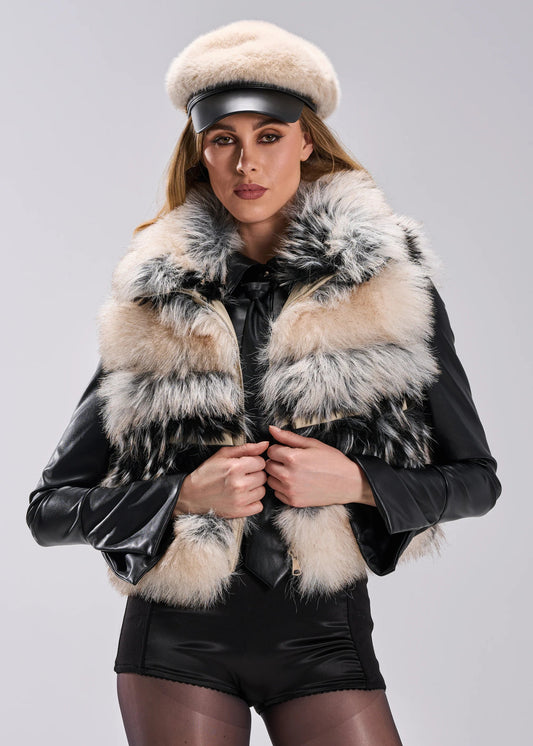 Gilet 'Glory' Long en Fausse Fourrure