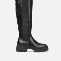 Bottes Montantes 'Aspen' Noires à Semelle Crantée