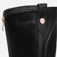 Bottes Montantes 'Aspen' Noires à Semelle Crantée