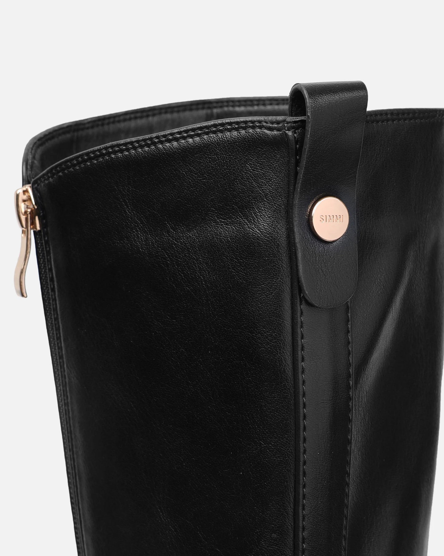 Bottes Montantes 'Aspen' Noires à Semelle Crantée