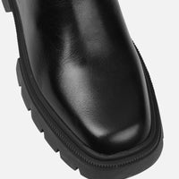 Bottes Montantes 'Aspen' Noires à Semelle Crantée