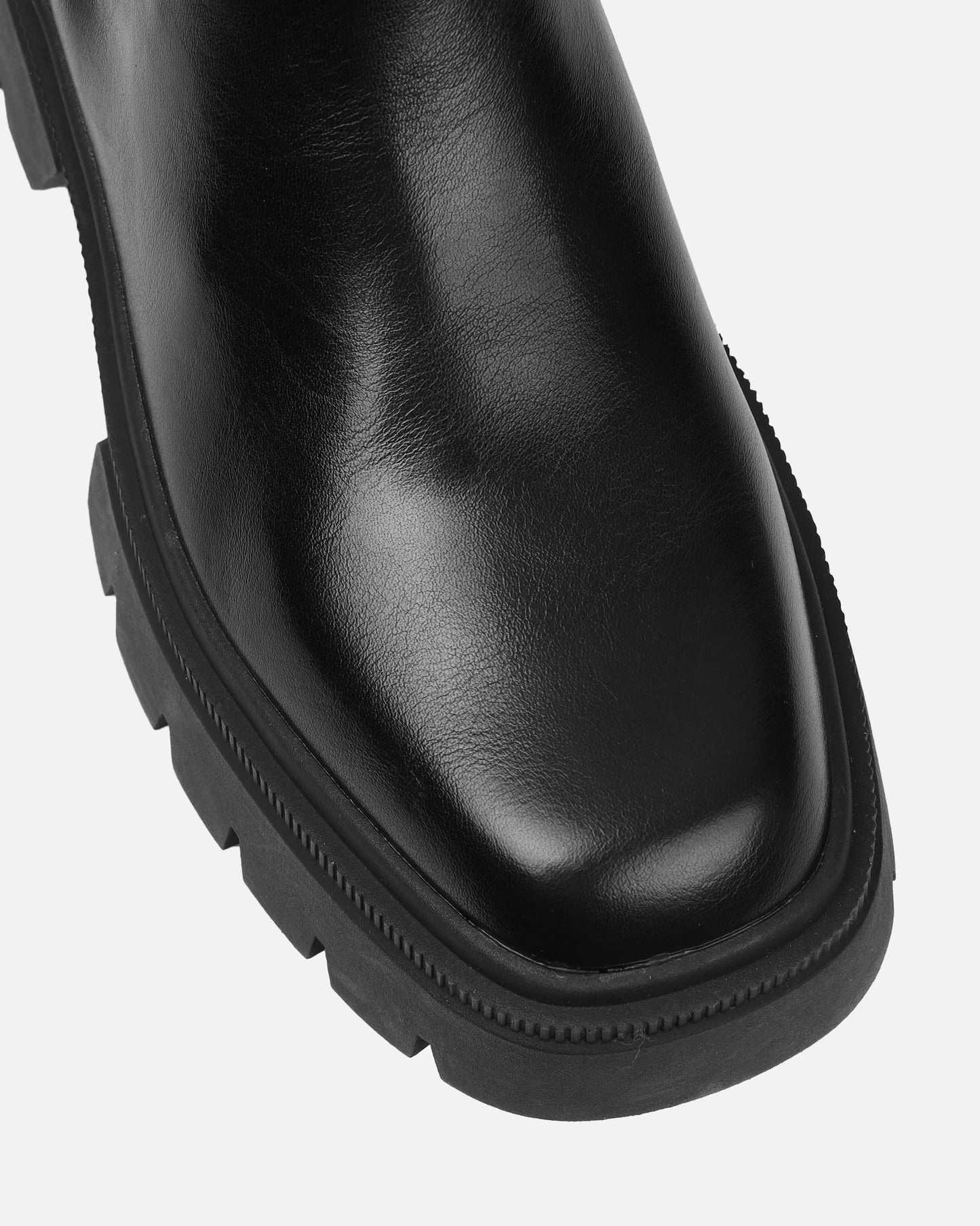 Bottes Montantes 'Aspen' Noires à Semelle Crantée