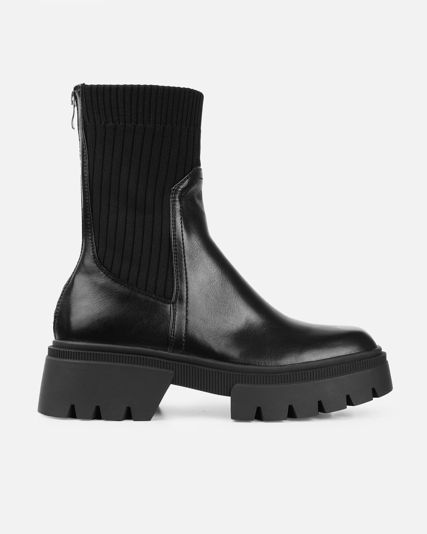 Bottines 'Brooklyn' Chunky en Tricot Noir