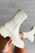 Bottines 'Brooklyn' Chunky en Tricot Couleur Pierre