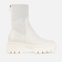 Bottines 'Brooklyn' Chunky en Tricot Couleur Pierre
