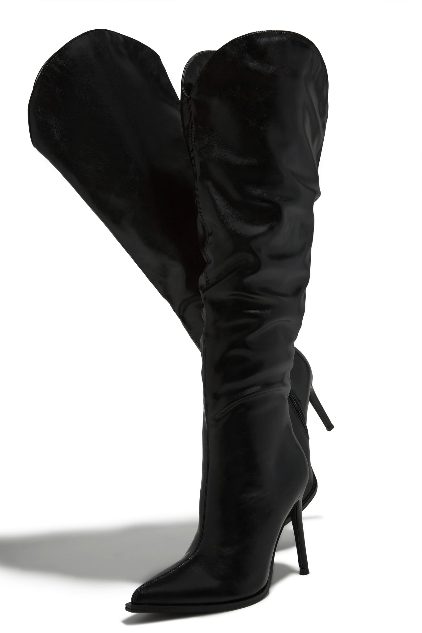 Bottes Montantes 'Whitney' à Talon Aiguille, Noires