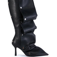 Botte noire à bouton pression Imogine