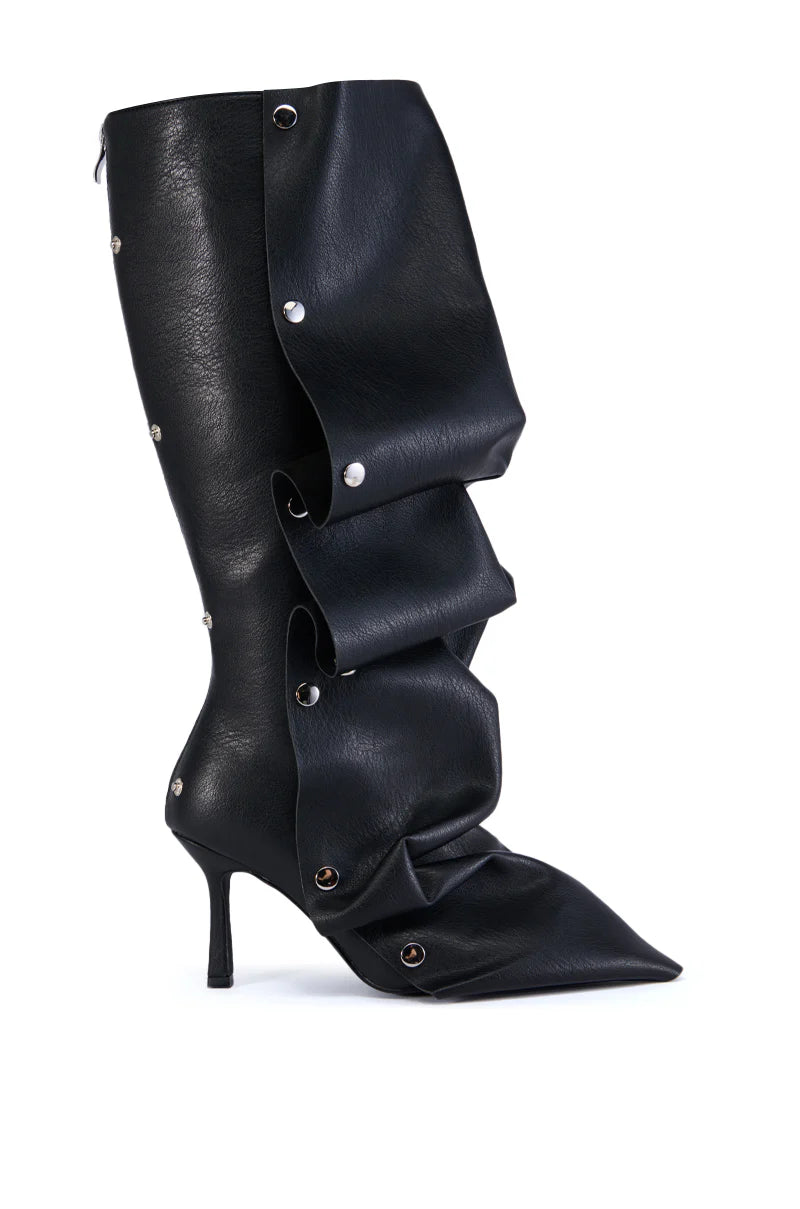 Botte noire à bouton pression Imogine