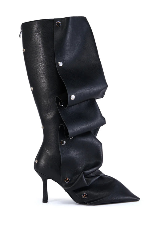 Botte noire à bouton pression Imogine