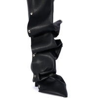 Botte noire à bouton pression Imogine