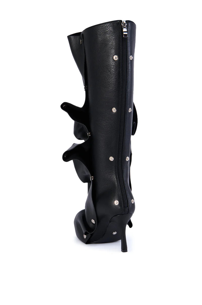 Botte noire à bouton pression Imogine