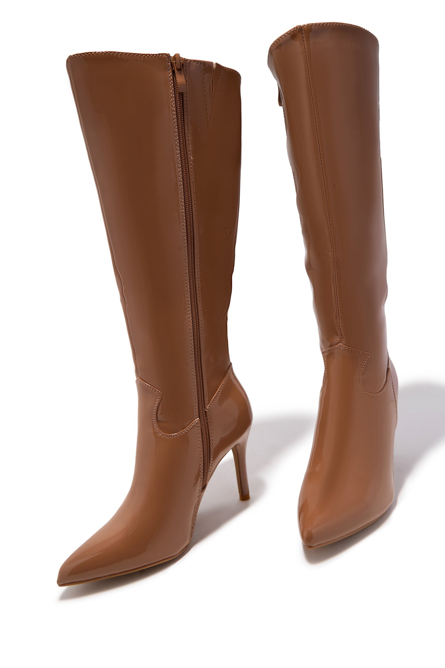 Bottes à talons hauts – Camel