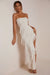 Maeveli Robe Maxi Bustier à Volants - Ivoire