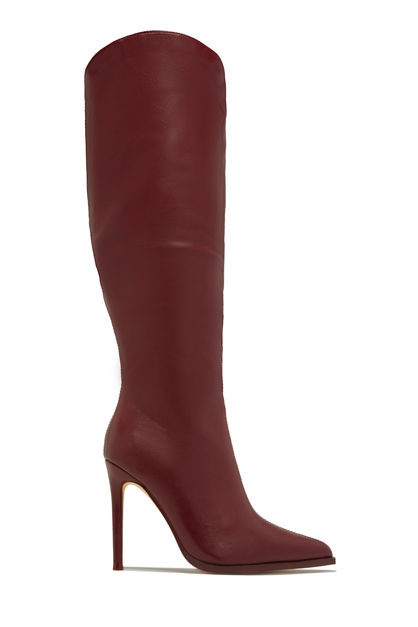 Bottes Montantes 'Whitney' à Talon Aiguille, Couleur Bordeaux