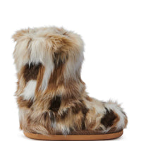 Bottines Plates 'Aspen' en Fausse Fourrure Marron