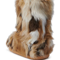 Bottines Plates 'Aspen' en Fausse Fourrure Marron