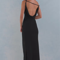 Aria Robe Maxi à Une Épaule - Noir